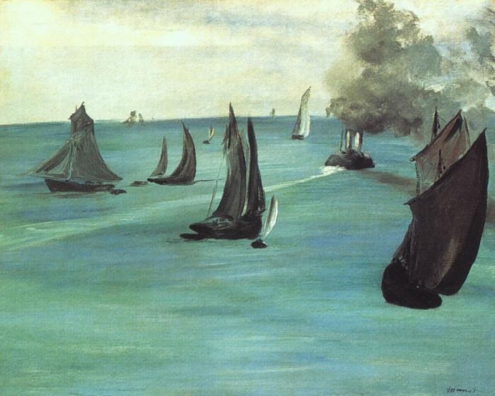 Edouard Manet The Beach at Sainte Adresse oil painting image